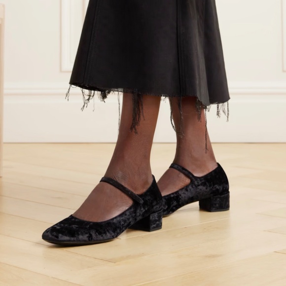 BY FAR velvet Mary Janes size 38